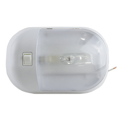 Light - Single Dome - 12v - White - w/Rocker Switch