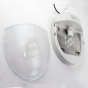 Light - Single Dome - 12V - w/Rocker Switch - Honey Comb Lens - White