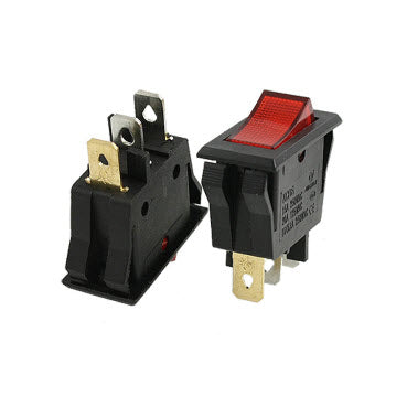 Monitor Panel - Switch - Red Lighted - SPST - On-Off - Black - For W/H ...