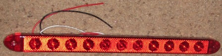 Light - Tailight - 16" - Slim Low Profile - Red Reflector - No Chrome Bezel - Stop/Tail/Turn