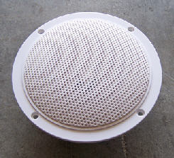 Radio - Speaker - 100W - 5 1/4" - Dual Cone - Pyramid - White - Marine