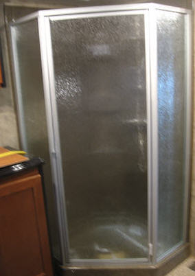 Shower - Door - 15" x 25" - Neo Angle - Niagara Glass - Platinum