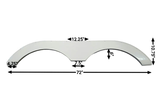 2004-2009 Keystone Laredo New Fender Skirt (White)