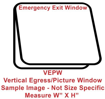 Window - 36" x 22" - VEPW - Grey 20 - Temp - Black Frame #2000