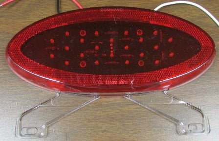 Light - Taillight - Elliptical - Surface Mount - LED - Red Lens w/Reflex - w/License Bracket