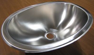 Sink - Lavatory - 12" x 17" - Oval - Stainless Steel