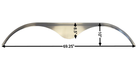 Fender - Skirt - 1" x 67 1/2" x 11" - Tandem - .080 Alum