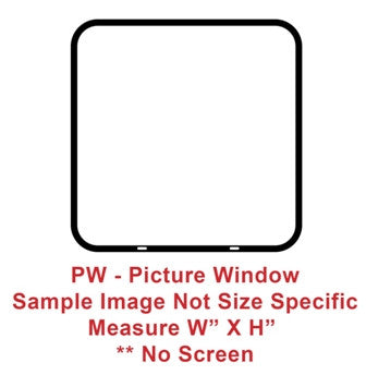 Window - 48" x 12" - PW - Grey 20 - Temp - Black Frame