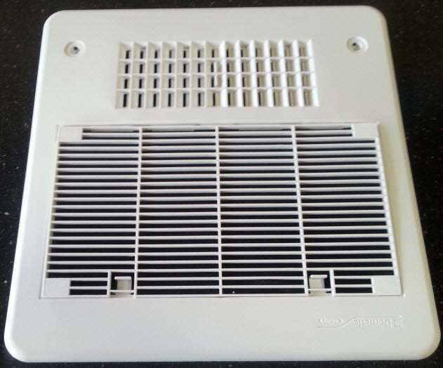 A/C - Return Air Grill - w/Diverter - Ducted - Polar White
