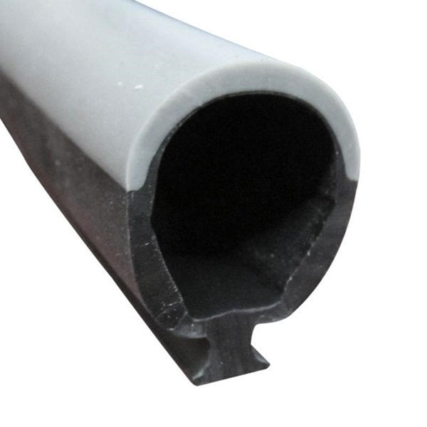 Seal - Bulb - Extruded Slide In - Black & Gray - Thick Wall (Roll of 25')