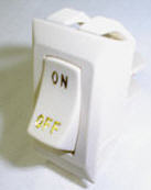 Switch - 12V - Body Only - w/On/Off Print - White