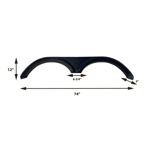 Keystone RV Fuzion 2012-2013 Fender - Skirt - Tandem - .100 Gauge - FZ - Black - T533BCK