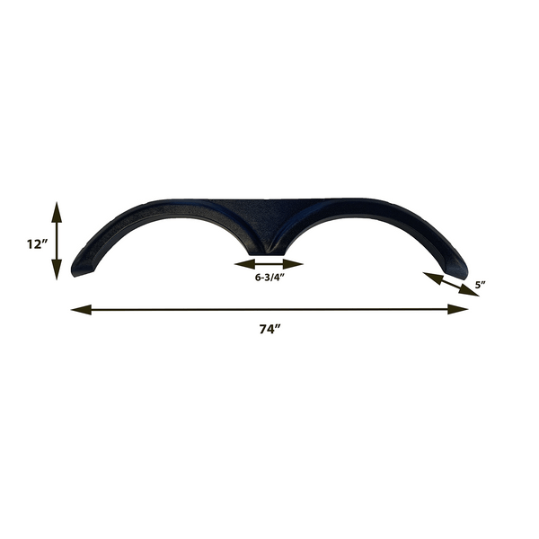 Keystone RV Fuzion 2012-2013 Fender - Skirt - Tandem - .100 Gauge - FZ - Black - T533BCK