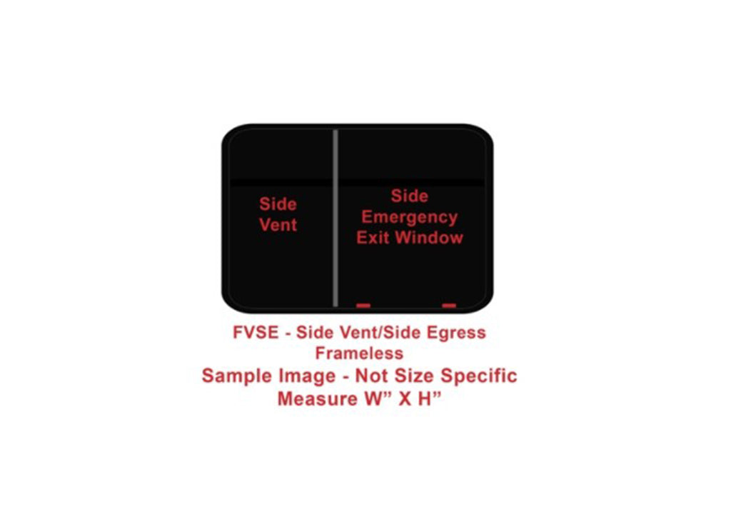 Window - 48" x 22" - FVSE - Gray 20 - Temp - Insulated - Black - Frameless - F300-43329