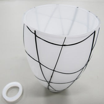 Globe - Glass Only - For Pendant Light - Chocolate Swirl Blown Glass