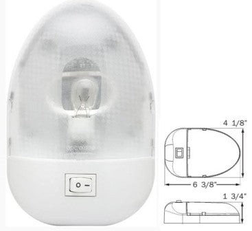 Light - Pancake - Single - 12V - Clear Lens - On/Off Switch - Aero Style - Updated Design