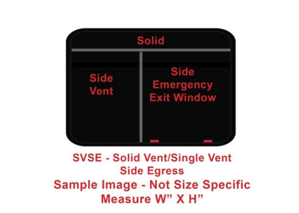 Window - 72" x 35" - SVSE - Grey 20 - Temp - Black - w/Screen - Frameless - F300-43293