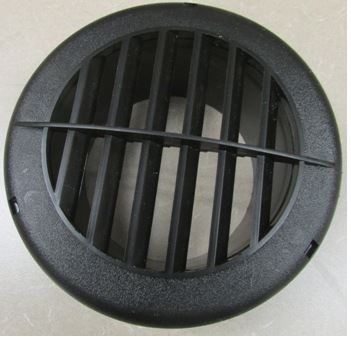 Grill - Vent Cover - 4" - Rotovent - Black