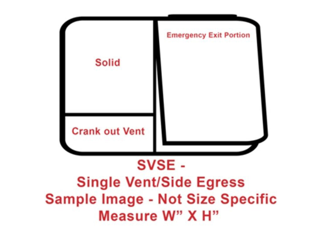 Window - 60" x 29" - SV/SE - Grey 20 - Temp - Black Frame - #2000