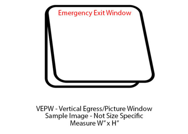 Window - 30" x 20" - VEPW - CLR - Temp - Black - #2000