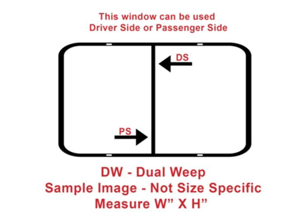 Window - 72" x 28" - DW - Grey 20 - Temp - Black Frame - 8800-44108