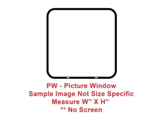 Window - 12" x 40" - PW - Grey 20 - Temp - Black Frame - 8800-44476