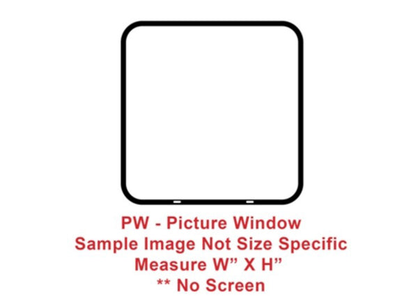 Window - 12" x 40" - PW - Grey 20 - Temp - Black Frame - 8800-44476