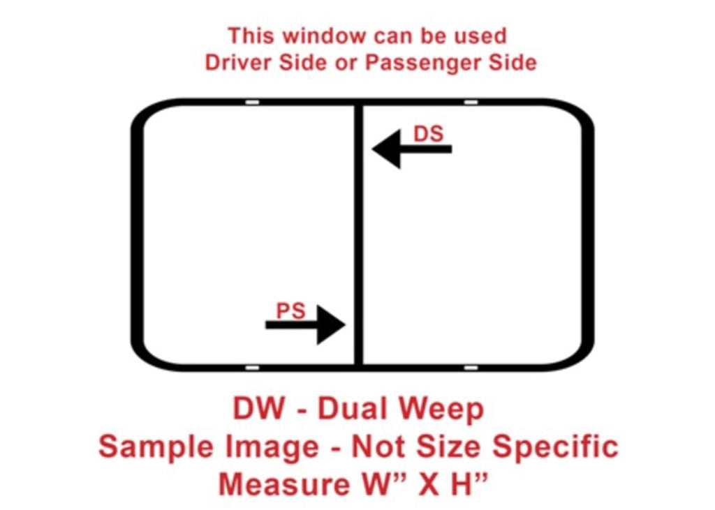 Window - 18" x 15" - DW - Grey 20 - Temp - Black Frame - 8800 Series - 8800-44058