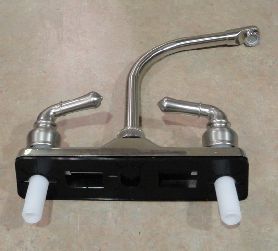 Faucet - Kitchen - 8" - Hi-Rise - TP Handles - Satin Nickel