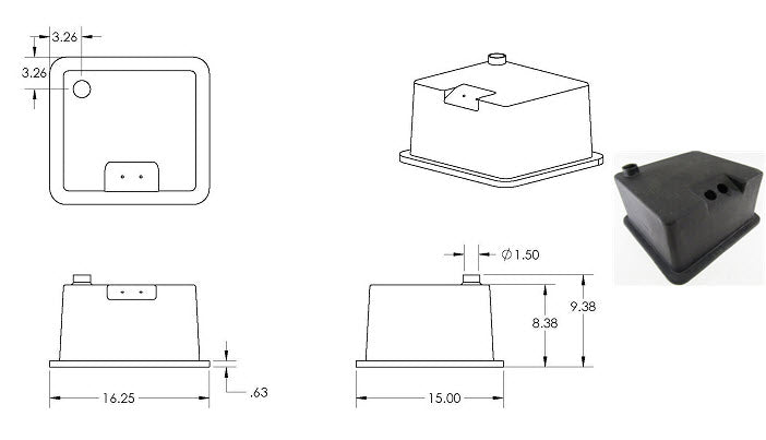 Battery - Box - Top - Black