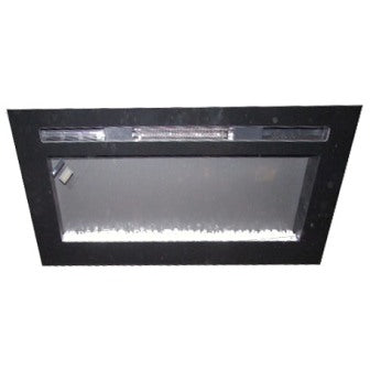 Fireplace - 36" - Electric - Wall Mount w/Remote - 3 Color Crystal Log & Side Lights - Greystone - Black