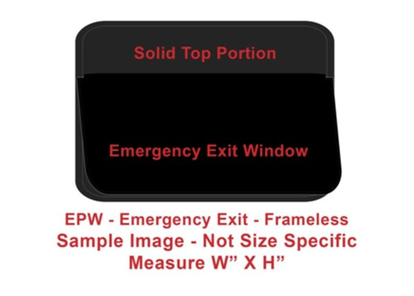 Window - 36" x 48" - EPW - Grey 20 - Temp - Black - w/Screen - Frameless - #3000