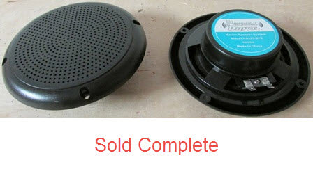 Radio - Speaker - Marine - 5 1/4" - Black - Perf. Grill - Same Size Terminals