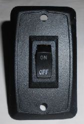 Switch - 12v - On/Off - w/Plate - 1G - Black - Sigma - 7115-130