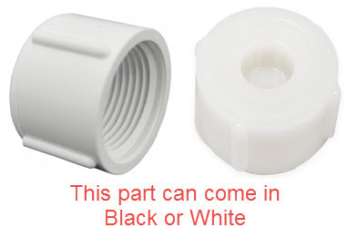Fitting - Plug Cap - 1/2" FPT - w/Rubber Washer - Plastic