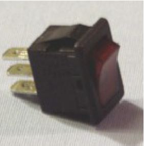 Switch - Lighted Pump - Black - Red Light