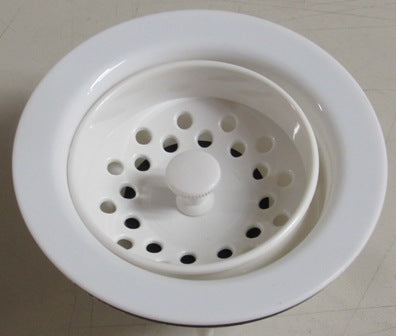 Sink - Basket - Strainer - 3 1/2" - White - Plastic