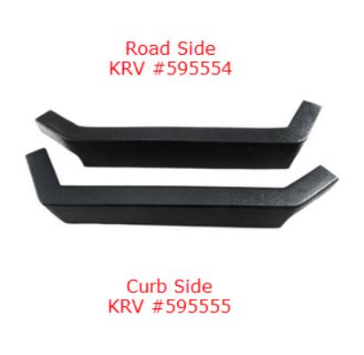 Trim - Bottom Angled Piece - Curb Side - Haarcell - Black ABS