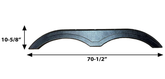 Keystone RV Outback 2019-2021 Fender Skirt - Tandem - .100 Gauge - ABS - H/C - Black