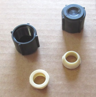 Fitting - Plug Cap - 1/2" - w/Rubber Washer - Poly