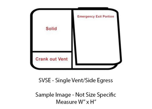 Window - 72" x 35" - SE/SV - Grey 20 - Temp - Black Frame - #2000