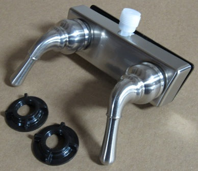 Faucet - Shower Diverter - 4" - Metal Handle - Sq Base Hybrid - w/Vac Break - Satin Nickel - Sub For 307152