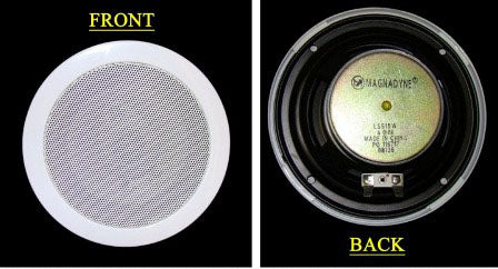 Radio - Speaker - 5 1/4" Dual Cone - w/White Grill