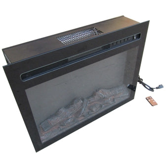 Fireplace - 26" - Electric - w/Remote Control - WWFRPL - EF - Flat Front - LED - Black