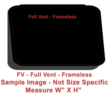 Window - 24" x 22" - FV - Grey 20 - Temp - Black - w/Screen - Frameless - F300-43171