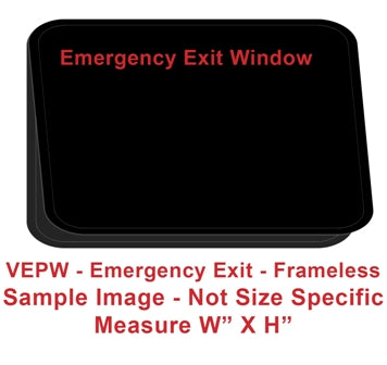 Window - 36" x 22" - VEPW - Grey 20 - Temp - Black - w/Screen - Frameless - F300-43434