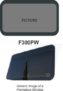 Window - 18" x 35" - PW - Grey 20 - Temp - Black - Frameless - #3000