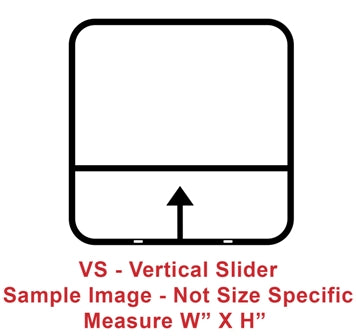 Window - 24" x 20" - VS - Grey 20 - Temp - Black Frame - 8800-44142