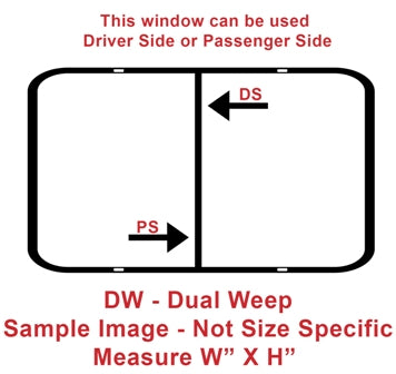 Window - 48" x 22" - DW - Grey 20 - Temp - Black Frame - 8800-44032