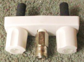 Faucet - Outside - 4" On-Center - Unit w/2" Shanks - White
